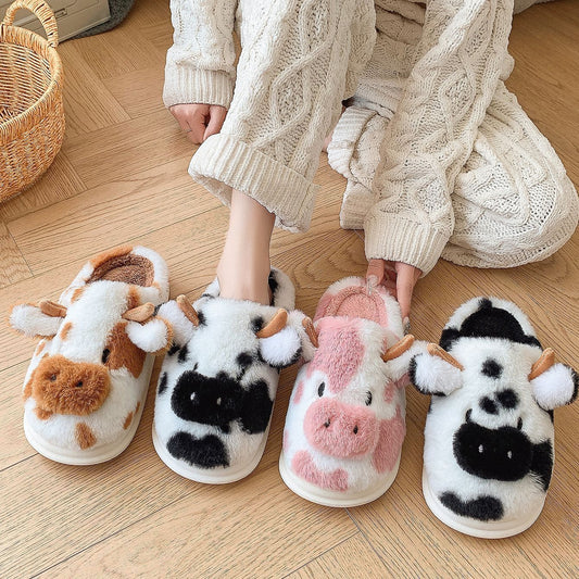 Cow Plush Slippers