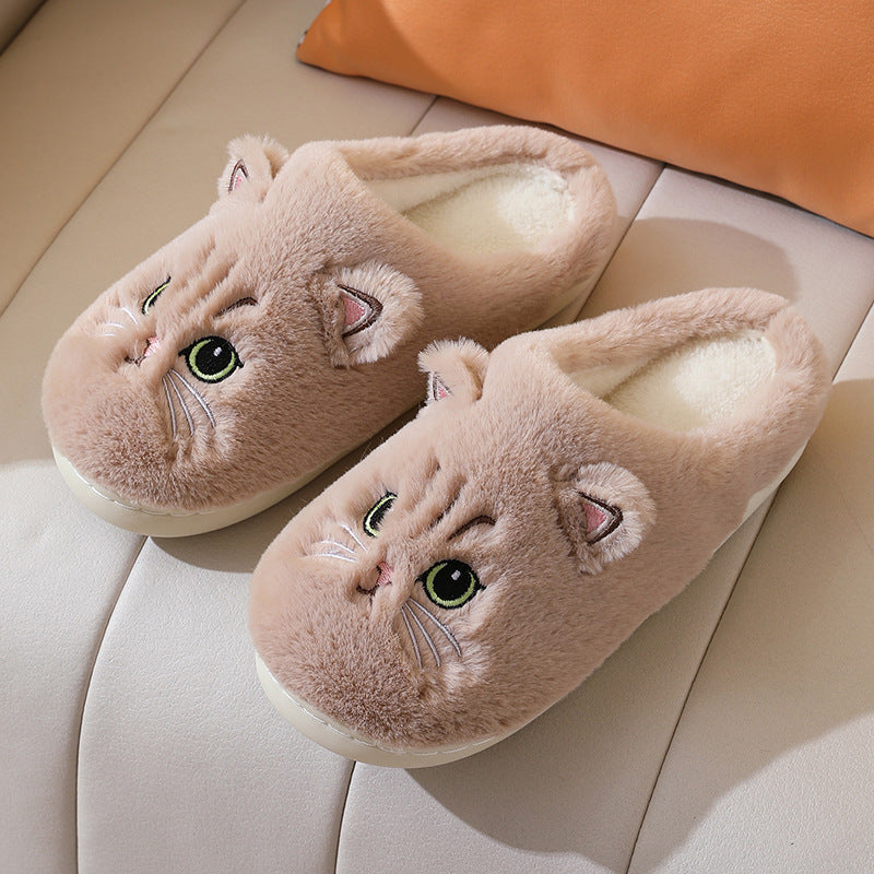 Cute Cat Plush Slippers